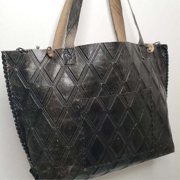 Handmade Tote Bag for Women Plaid Leather Hobo Shoulder Bag - Picture 1 of 9